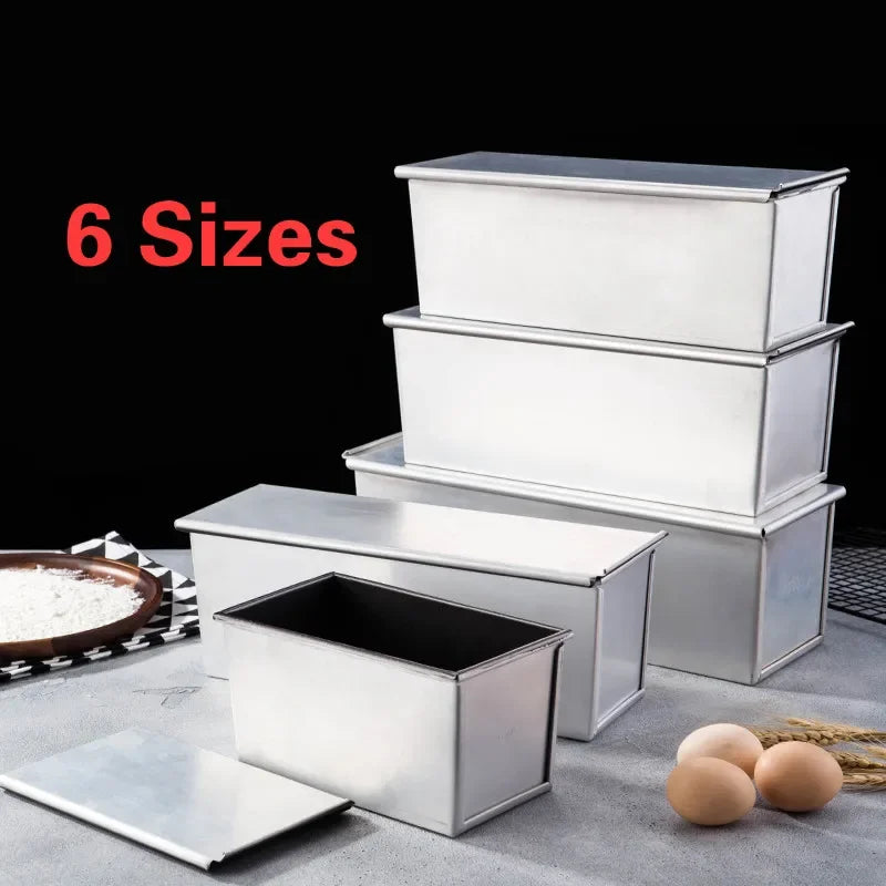 Axya Rectangular Bread Mold Toast Box for Baking, Non-stick Sandwich Molds