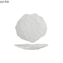 Axyaa Pure White Ceramic Dinner Plate Set for Restaurant, Irregular Shape, Ideal for Various Dishes