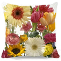 Axyaa Chrysanthemum Floral Polyester Cushion Cover Home Decor Pillowcase