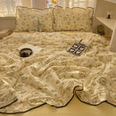 Axyaa Cloud Kapok Knit Cotton Summer Quilt Set