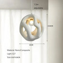 Nordic Wabi Sabi Twist Pendant Lamp by Axyaa - E27 Chandelier for Home Décor