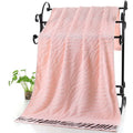 Axyaa Luxury Embroidered Bamboo Bath Towel Set - Green/Coffee/Cream - Personalized