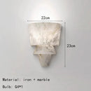 Axyaa Art Deco Marble Wall Light G4 Bulb Sconce for Home Dining Room Bedroom