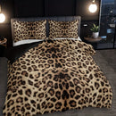 Axyaa Leopard Print Duvet Set: 1 Duvet + 2 Pillowcases for High-Definition Home Decor