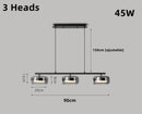 Axyaa Glass Shade LED Pendant Light for Dining Room and Kitchen