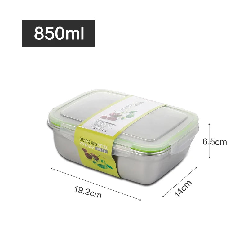 Axyaa Stainless Steel Fresh-keeping Lunch Box with Leak Proof Lid