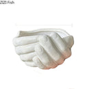 Axyaa Ceramic Hands Vase White Table Decoration Flowers Arrangement