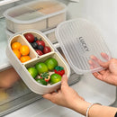 Axyaa Kids Lunch Box: 3 Grids, Detachable, Microwave Safe Bento Container