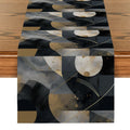 Axyaa Geometric Lines Table Runner - Watercolor Farmhouse Dining Decor