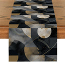 Axyaa Geometric Lines Table Runner - Watercolor Farmhouse Dining Decor