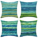 Axyaa Watercolor Waves Decorative Pillow Cover - Sofa, Bedroom, Car - Pattern Cushion Cover