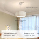 Axyaa Nordic Pleated Fabric LED Pendant Light Creamy Hanging Lamp