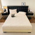 Axyaa Velvet Fleece Fitted Sheet Mattress Cover for Double King Queen Size