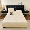 Axyaa Velvet Fleece Fitted Sheet: Non-Slip, Adjustable Bed Cover for Double King Queen Size