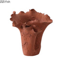 Axyaa Cave Stone Ceramic Vase for Home Decor and Floral Arrangements