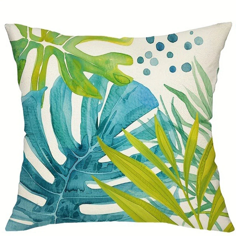 Axyaa Tropical Leaf Pattern Pillowcase, SWEET HOME Design, Room Decoration