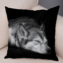 Axyaa Siberian Husky Pet Sofa Cushion Cover - Cute Dog Print Pillowcase