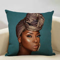 Axyaa African Lady Sofa Pillow Cover: Stylish Decor for Bedroom, Hotel, Cafe