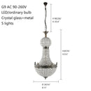 Axyaa Retro Royal Empire Crystal Pendant Chandelier