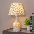 Vintage Floral Table Lamp by Axyaa – Ceramic Warm Light for Bedroom & Living Room