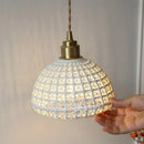 Axyaa White Ceramic LED Wall Lights: Japan Style, Pull Chain Switch, Copper Socket