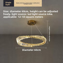 Axyaa Nordic Crystal Chandelier for Luxury Living Room & Dining Room