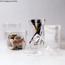 Axya Glass Jar Storage Tank Candy Jars Cotton Swab Box Organizer Jar