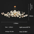 Axyaa Nordic Style LED Chandelier - Home Decor Hanging Light for Living Dining Kitchen Bedroom