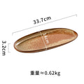 Axyaa Retro Oval Ceramic Sushi Plate Set | Restaurant Tableware for Molecular Cuisine