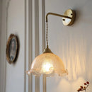 Axyaa Amber Glass LED Wall Sconce Adjustable Modern Bathroom Lamp