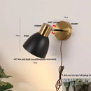 Axyaa Black Iron LED Wall Sconce Modern Simple Bathroom Vanity Light