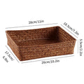 Axyaa Woven Basket Storage Organizer for Sundries, Drawer, Closet, Desktop - Cesta Mimbre