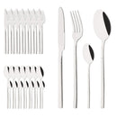 Axyaa 32-Piece Gold Stainless Steel Cutlery Set - Western Kitchen Flatware