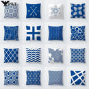 Axyaa Simple Modern Blue Pillowcase for Home Decor