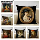 Axyaa New Mexico Painter Self Portrait Cushion Cover - Decor Pillowcase for Home Office