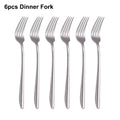 Axyaa 21-Piece Stainless Steel Cutlery Set - Mirror Finish Elegant Tableware