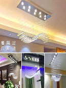 Axyaa Modern LED Crystal Chandeliers Light Fixtures for Living Room