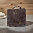 Axyaa Men's Business Toiletry Bag: Large Capacity PU Leather Travel Organizer