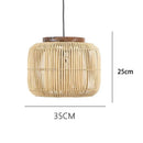 Axyaa Handmade Rattan Pendant Lamp LED Chandelier for Home Decor