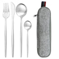 Axyaa Stainless Steel Travel Cutlery Set with Case - Knife Spoon Fork