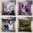 Scottish Border Collie Pillowcase - Axyaa Dog Print Decor Cushion Cover