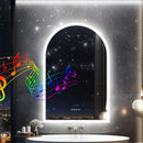 Axyaa LED Bluetooth Mirror 60x90cm, Dimmable, Anti-fog, Memory, Time Temperature Display