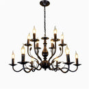 Axyaa Vintage Iron Candle Chandelier for Kitchen Dining Room