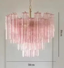 Axyaa French Glass Chandelier Pendant Light - Elegant Design for Home Decor