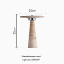 Axyaa Mushroom Travertine Table Lamp - Modern Yellow Stone Desk Lamp