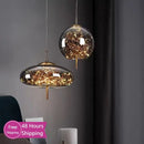 Axyaa Glass Pendant Lights - Modern Bedroom Chandelier for Ceiling Decoration