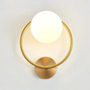Axyaa Modern Loft Iron Wall Lamp Glass Shade Bedside Bedroom LED Night Lights