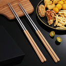 Axyaa Stainless Steel Extra Long Cooking Chopsticks for Noodles, Frying, Chinese Cuisine