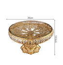 Axyaa Crystal Glass Fruit Tray Home Decor Living Room Coffee Table Ornaments