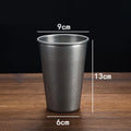 Axyaa Stainless Steel Retro Coffee Cups Office Tea Beer Mug Portable Picnic Drinkware